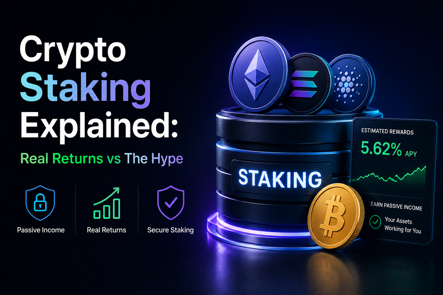 Crypto Staking Explained: Real Returns vs Hype