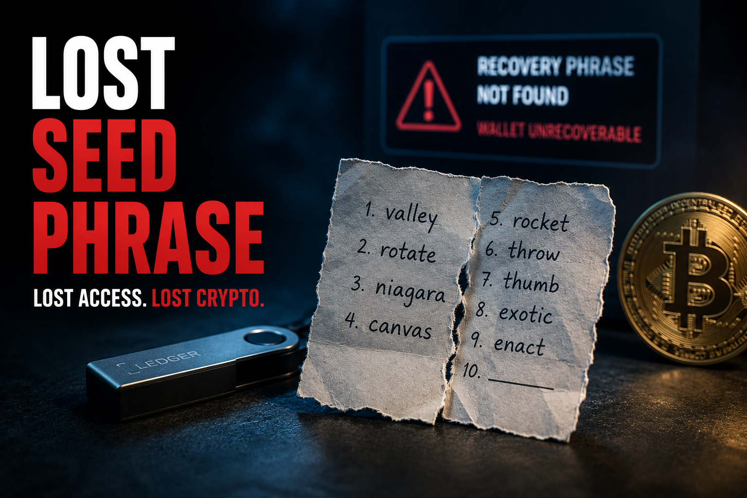 Lost Seed Phrase: What You Can (and Can’t) Recover